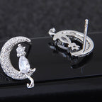 Amélie cicás női fülbevaló whitegold