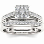 Amanda négyzetkristályos gyűrű