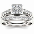 Amanda négyzetkristályos gyűrű - 51,8 mm