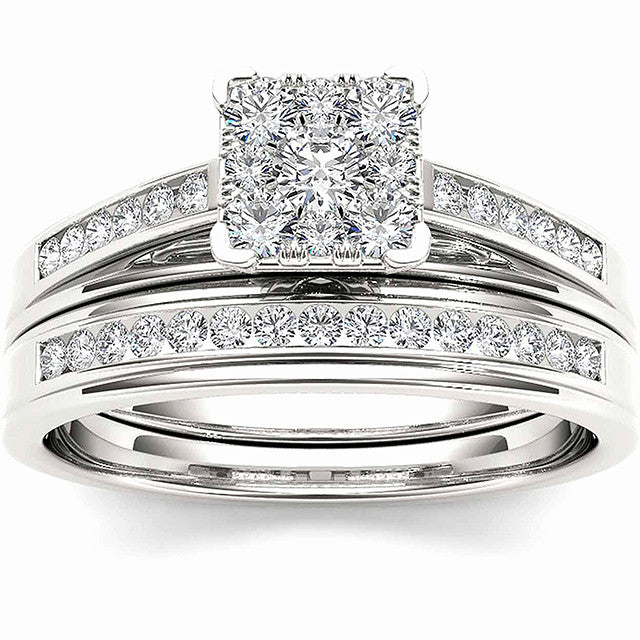 Amanda négyzetkristályos gyűrű