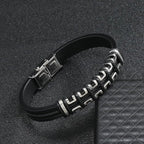 Szilikon-nemesacél díszes férfi karkötő