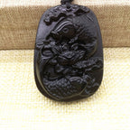 Ponty medálos obszidián nyaklánc