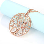 Élet fája -bagoly nyaklánc gold