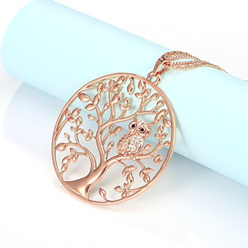 Élet fája -bagoly nyaklánc gold