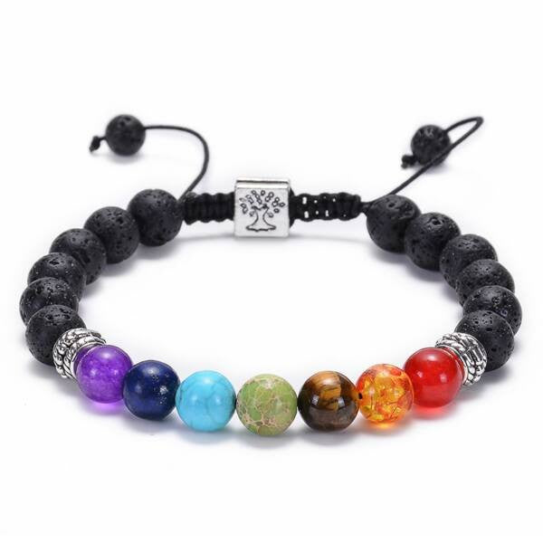 Élet fája 7 csakra karkötő ezüst