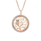 Juline női baglyos nyaklánc rosegold