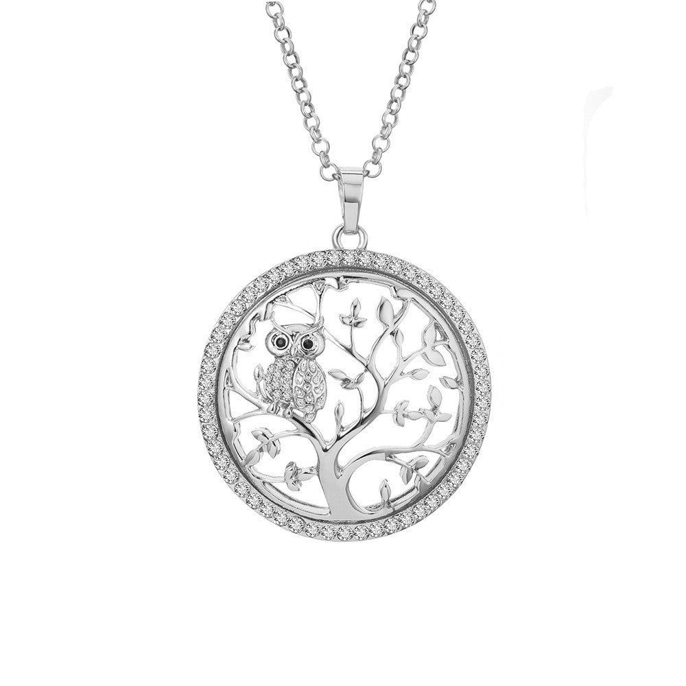 Juline női baglyos nyaklánc whitegold
