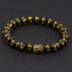 Agate-Buddha karkötő gold