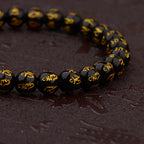 Agate-Buddha karkötő gold