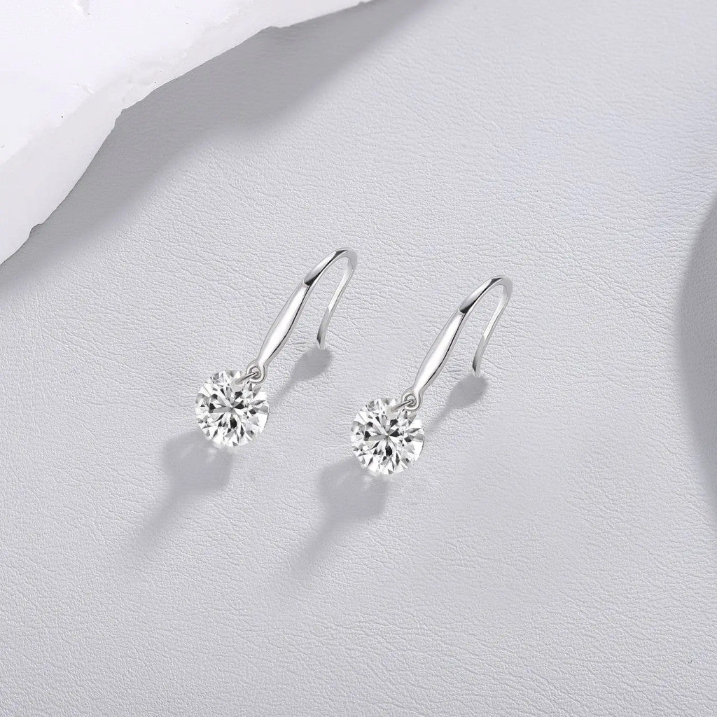 Cassandre női csüngő kristály fülbevaló whitegold