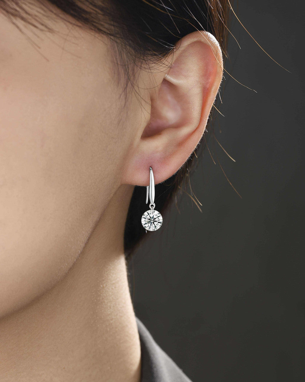 Cassandre női csüngő kristály fülbevaló whitegold