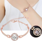 Edita kristályos karkötő rosegold