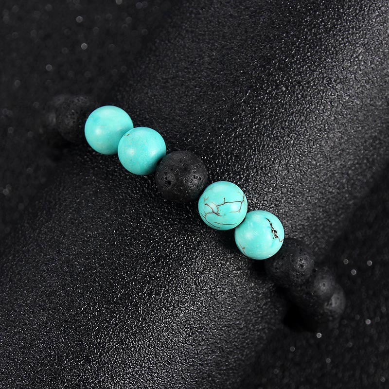 Aliyah női karkötő lávakő-türkiz