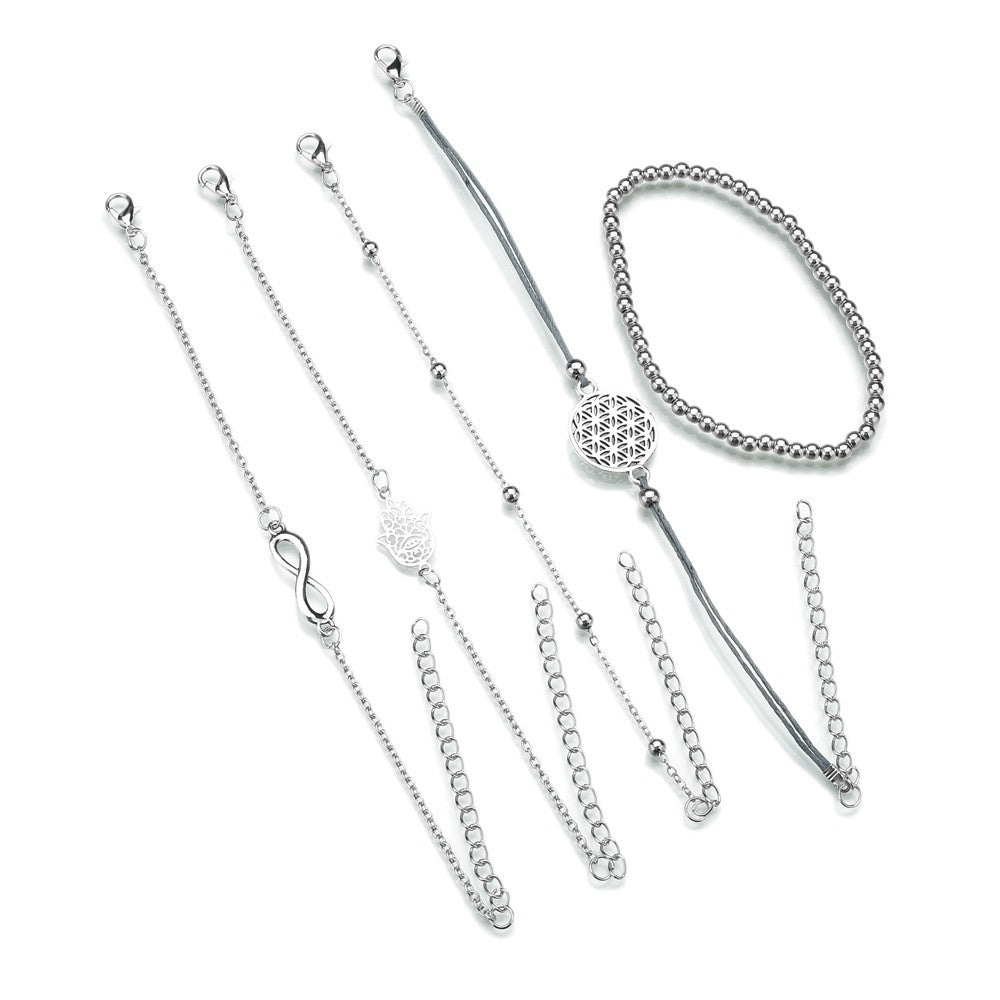 Ötrészes Hamsza-végtelen karkötő szett