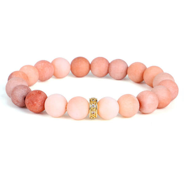 Rugalmas jáde karkötő barack