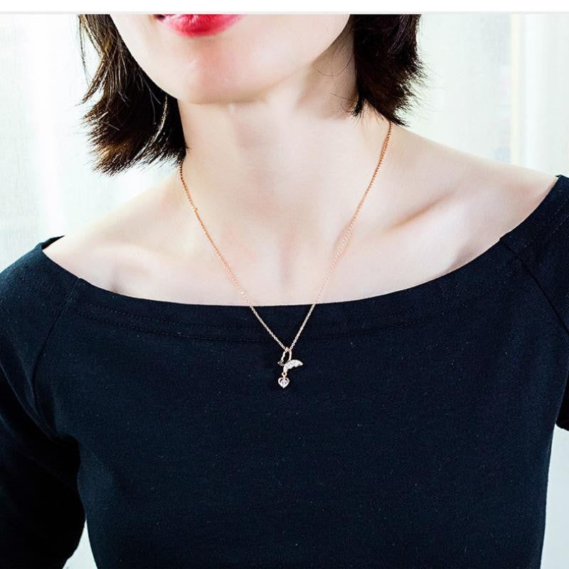 Evelina nyaklánc rosegold