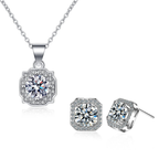 Fabiana-Isis nyaklánc +fülbevaló szett whitegold