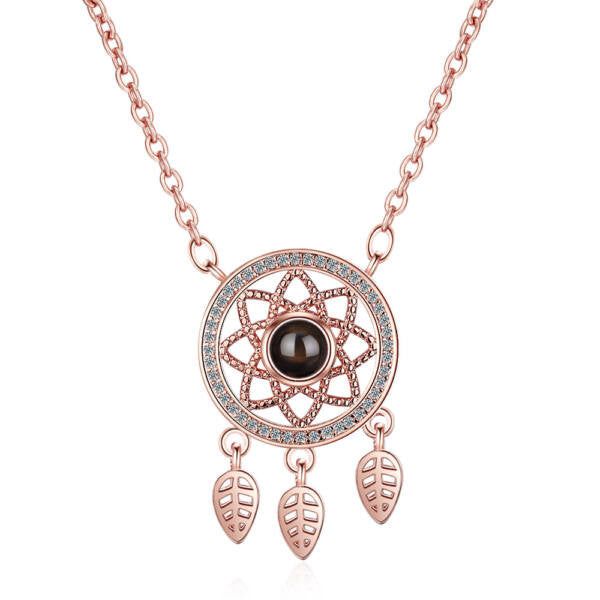Mini álomfogó nyaklánc rosegold