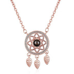 Mini álomfogó nyaklánc rosegold