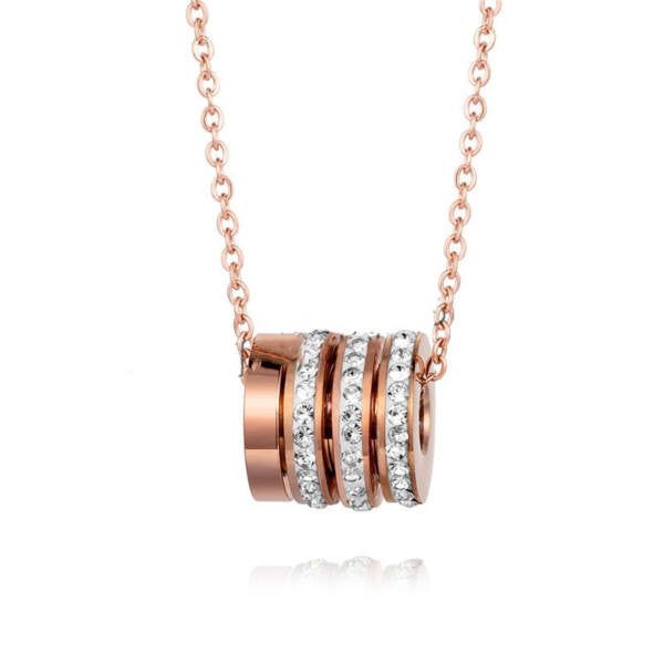 Luisa titánium nyaklánc rosegold