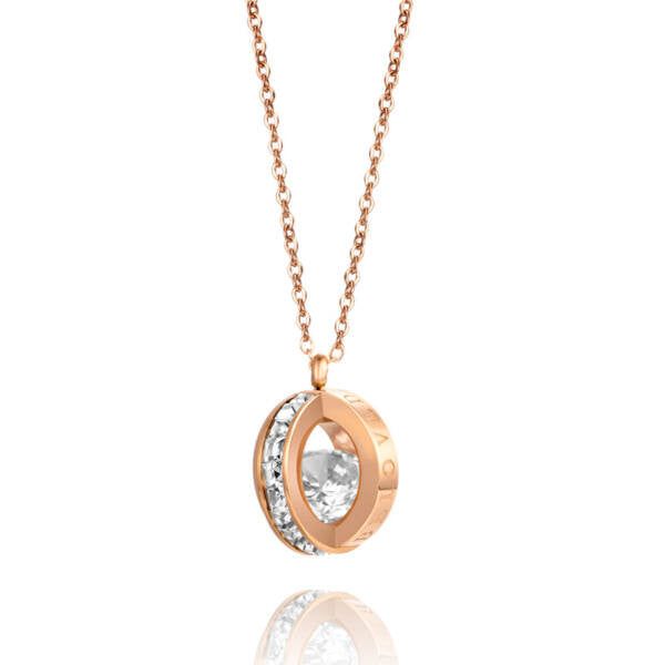 Filomena titánium nyaklánc rosegold