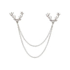 Szarvasos gallér bross whitegold