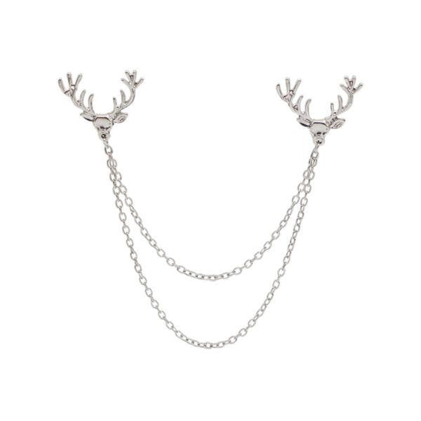 Szarvasos gallér bross whitegold