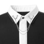 Szarvasos gallér bross whitegold