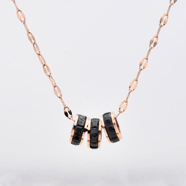 Gaetana titánium nyaklánc rosegold