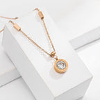 Gaetane titánium nyaklánc rosegold