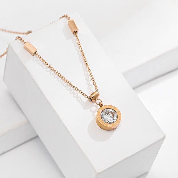Gaetane titánium nyaklánc rosegold