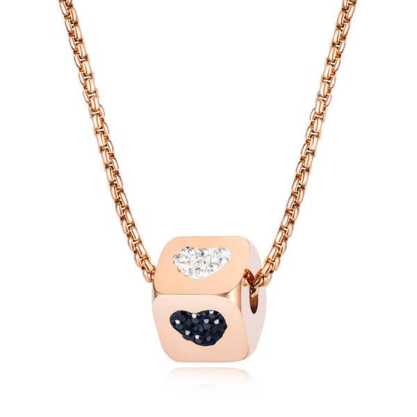 Giuditta titánium nyaklánc rosegold