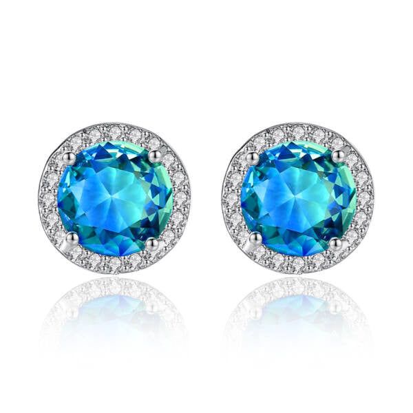 Gratiana Swarovski kristályos fülbevaló kék