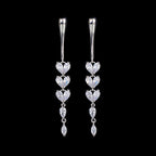 Camelia női fülbevaló whitegold