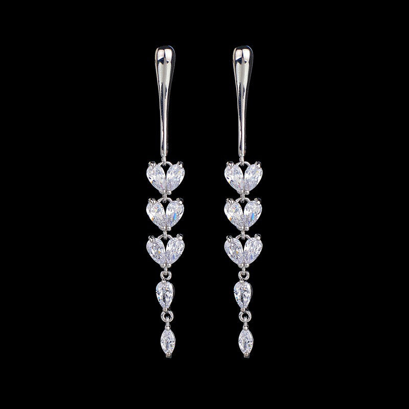 Camelia női fülbevaló whitegold