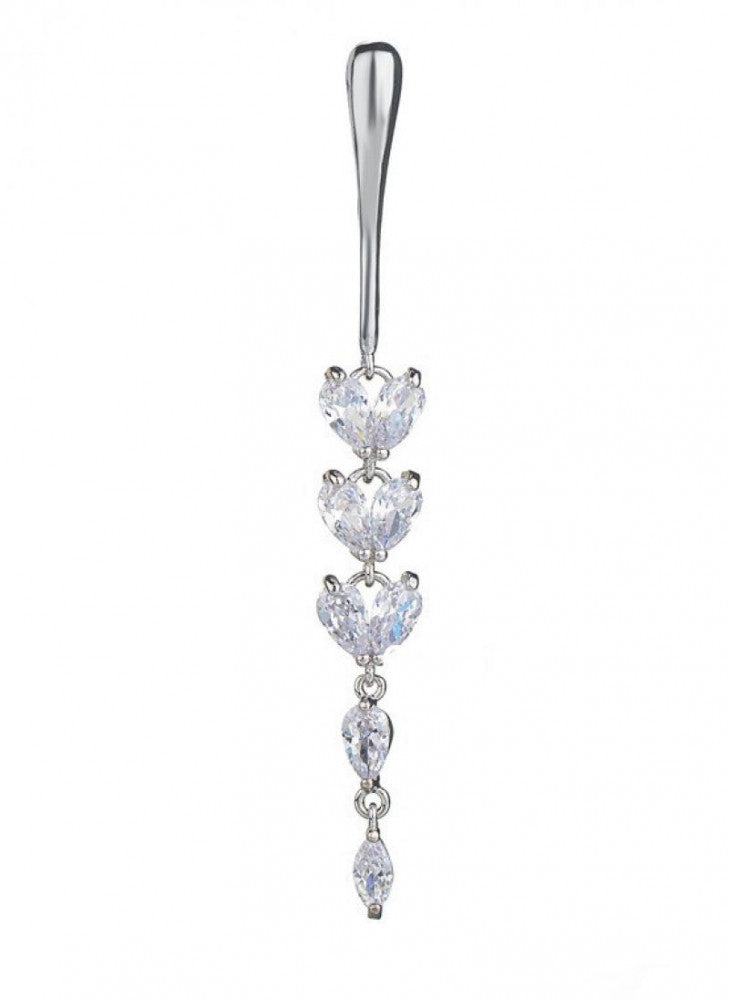 Camelia női fülbevaló whitegold