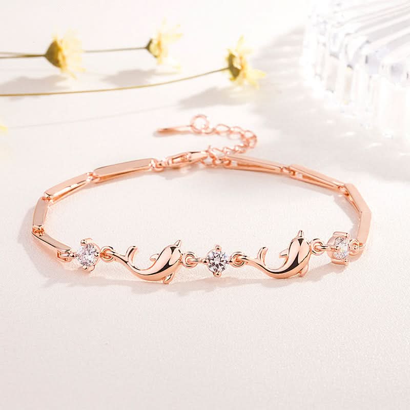Delfines karkötő rosegold