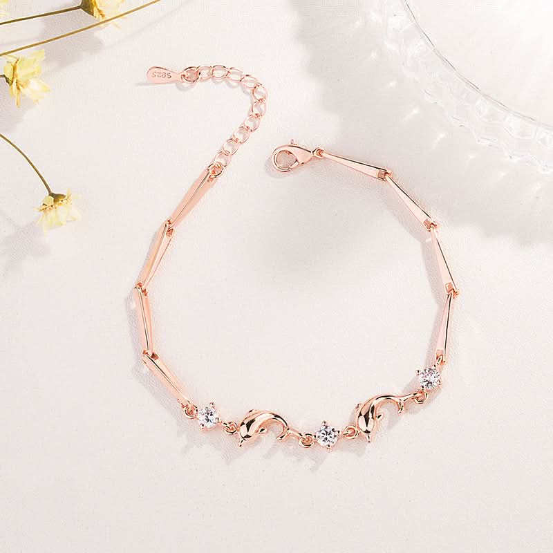 Delfines karkötő rosegold