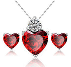 Constanza ékszer szett whitegold-piros