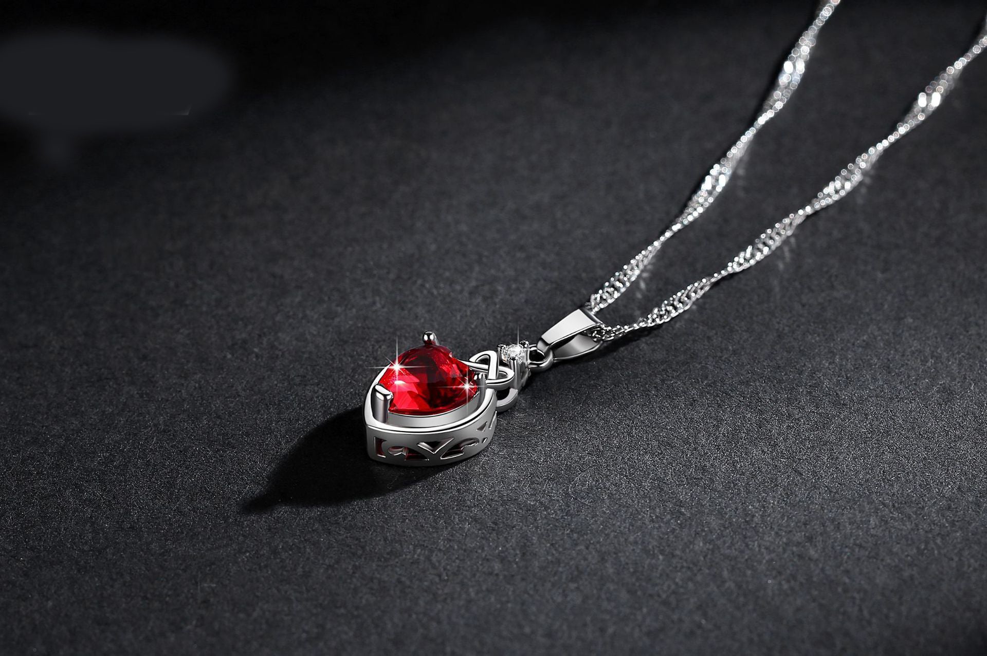 Smoon Renaya ékszer szett whitegold-piros