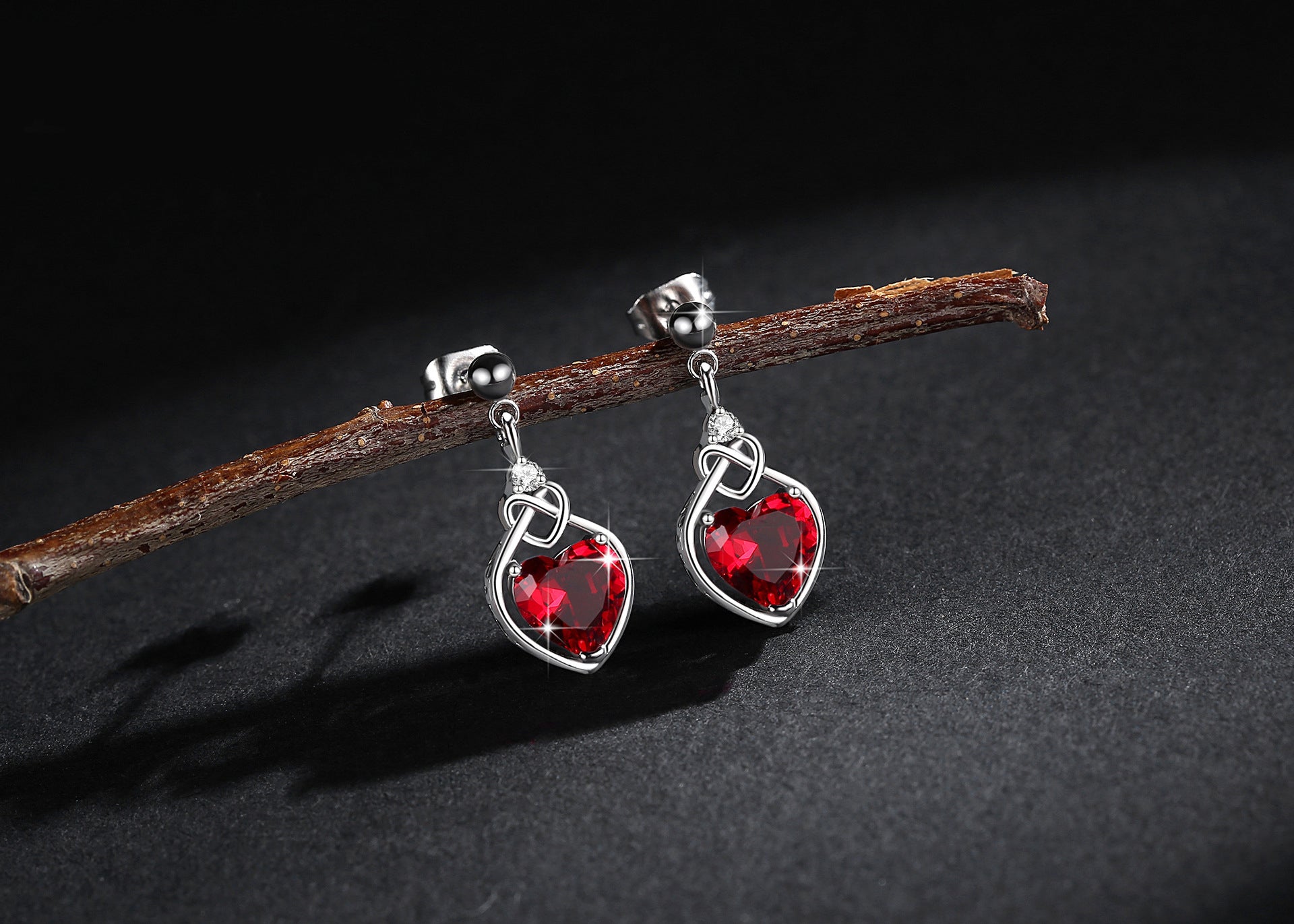 Smoon Renaya ékszer szett whitegold-piros