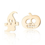 Halloween-i tök és szellem fülbevaló gold