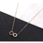 Körök titánium nyaklánc rosegold