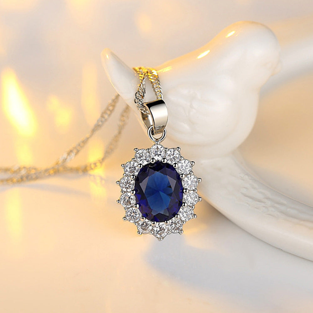 Smoon Liorina ékszer szett whitegold-kék