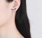 Multicolor kristály fülbevaló-füldísz