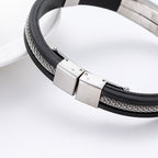 Hind férfi acél-szilikon karkötő