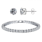 Nayla-Donya karkötő +fülbevaló szett whitegold