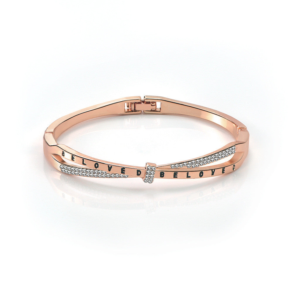 Concepción kristályos masni karkötő rosegold