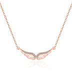 Angyalszárny nyaklánc rosegold