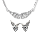 Angyalszárny nyaklánc +fülbevaló szett